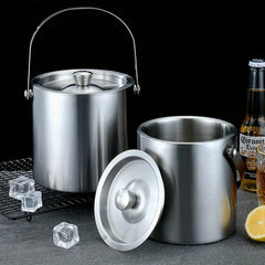 For Ice Bucket Wine Beer Champagne KTV Party Cooler 1.6L/2L/3L Stainless Steel Insulated