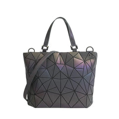 Luminous Spring and Summer New Women's Bag, Geometric Rhombus Bucket Bag, Fashionable and Versatile Handbag, Large Capacity Shoulder Crossbody Bag