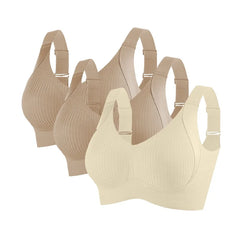 3pcs/set Women's Push-Up Bra Non-Wire Lift Bra Seamless Underwear