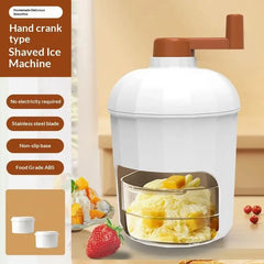 Shaved Ice Machine Small Manual Ice Crusher Home Hand-cranked Machine Making Smoothie Machine Practical Portable Ice Cream Tools