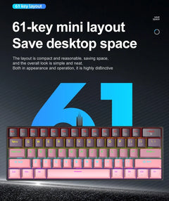 APAYADO™ 60% Mini Mechanical RGB Keyboard & Mouse Kit – Red Switches, 7200 DPI, Phantom RGB | FlipStylez LLC®
