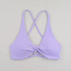 Sexy Slim Shoulder Straps Somfortable High Stretch Sports Underwear Gym Workout Breathable Detachable Yoga Bra