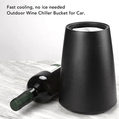 1PC Frosted Plastic Insulated Bucket Quick Cooling Wine Chiller Bottle Champagne Chiller Dry Clean Gel Pack Portable for Party