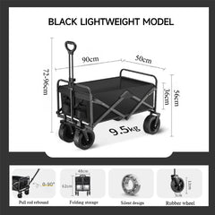 Camping Cart Foldable Trolley Outdoor Picnic Portable Hand-Pull Cart