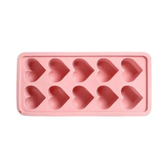 10 Grids Heart Shaped Silicone Ice Cube Trays Easy Release DIY Love Heart Ice Cubes Chocolate Candy Mold For Cocktails Ice Maker