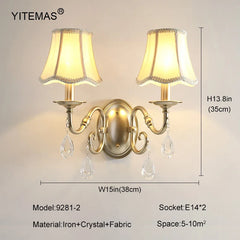 Crystal Chandelier With Lamp Shade For Living Room Gold Chandeliers Bedroom Farmhouse Church Pendant Lights Dining Room Light