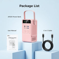 CTOLITY 200W Portable Power Station, 192Wh 60000mAh Solar Generator Storage Energy Power Bank For Camping Travel RV Home