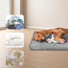 Washable Dog Crate Pad Cover Oxford Cloth Waterproof Dog Bed Cover for Puppy Kitten Replacement Pet Supplies (Only Covers)