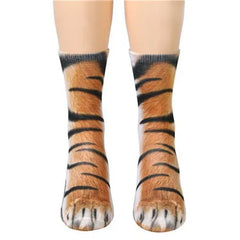 Unisex Funny Print Animal Paw Sole Socks Kawaii Cute Casual Happy Fashion Tube Sokken For Men Women Novelty Gift Dropship