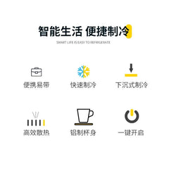 Portable Mini Beverage Cooler Cup, Quick Cooling Drink Chiller for Beer Milk Juice, Personal Cooling Device for Office Dorm Use