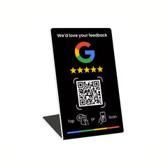 NFC215 Programmable for Google Review Card NFC Station Table 13.56Mhz QR code can be independently set to link Standing Card