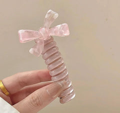 rope adult telephone cable ring Rabbit Cute Hair Ring Large Frosted Adult Hair Tie  head ring Children's telephone hephone Cable