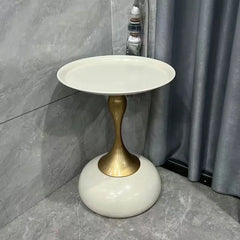 small apartment European wrought iron corner table balcony mobile coffee table bedroom bedside small round table sofa edge table