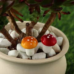 10/20PCS Mini Mushroom DIY Craft Garden Ornament Resin Artificial Foam Potted Plants Decor Moss Decoration Miniature Figurine
