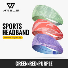 WRELS Sports Headbands Moisture Wicking Sweatbands for Running Breathable Headbands Elastic Non Slip Hairband for Women and Men