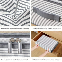 Large Capacity Clothes Storage Bag Heavy Duty Non-woven Organizer Box Clear Window for Comforters Blankets Bedding Under Bed
