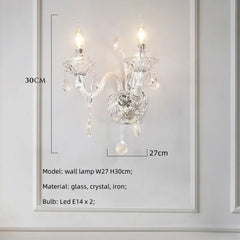 French Lustre Crystal E14 Chandelier Living Room Decor White Glass Pendant Lights Led Ceiling Chandelier For Bedroom Led Lampara