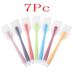 7Pc Silicone Spatula Cream Butter Cooking Baking Spatula Heat-resistant Silicone Spatula Transparent Kitchen Baking Tools
