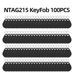 NTAG215 NFC KeyFob Waterproof Rewritable Keychain 504 Bytes Compatible with Amiibo & Apple Shortcuts for iOS Android