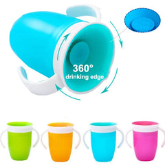 360 Degrees Can Be Rotated Baby Learning Drinking Cup with Double