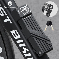 WEST BIKING Bike Foldable Lock Anti-theft Electric E-Bike Chain Padlock Motorcycle Safety Portable Locks Bicycle Accessories