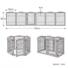 Wooden Pet Fence Dog Fence Freely Combinable Pet Isolation Door Indoor Foldable Dog Cage for Small and Medium Dogs Pet Supplies