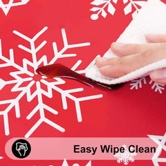 Waterproof PVC Flannel Table Cover Elastic Fitted Tablecloth Floral Pumpkin Christmas Pattern Dining Party Decoration