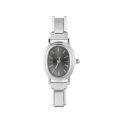 1PC 's Stainless Steel Round Simple Watch Bracelet Bangle for Friend