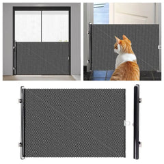 Pet Accessories Guard Retractable Fence Gate Barrier Universal Pet Network Fence Folding Black Child Barrier Fences Stairs