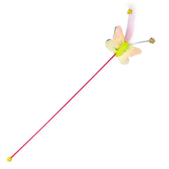 Cat Toy Feather Cats Sticks Insects Toys for Cats Teasing Butterfly Stick Cat Toys Interactive Wool Ball Teaser Toy Pet Products