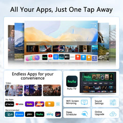 LYNCast Smart Projector with Android 14.0 & WiFi 6, 4K Support, 720P Native, Wireless Screen Mirroring X1, Perfect for TV Series, Movies, Gaming, Anime, Sports, K-Dramas, Concerts