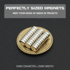 Super Powerful round Neodymium Magnet NdFeB N35 Strong Permanent Magnetic Imans for Refrigerator Various Sizes 2x2/4x2/5x1/6x2/8