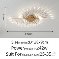 Modern Minimalist Stylish LED Ceiling Chandelier Lamps Design Art Suspension Pendant Lights Home Decor Items Living Room Bedroom