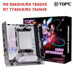 Topton 4-Bay NAS Gaming Motherboard AMD Ryzen 9 8945HX R7 7745HX 2*M.2 NVMe 4*SATA PCIe4.0X16 2.5G LAN WiFi6E Mini ITX Mainboard