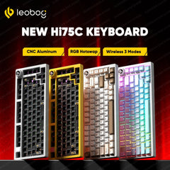 Leobog Hi75C Pro Aluminum Wireless Mechanical Keyboard | Tri-Mode 2.4G Bluetooth Wired | 81-Key Hot-Swap RGB Gaming Keyboard