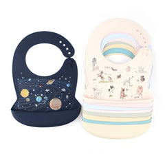 Silicone Babi Bib Waterproof Saliva Dripping Banana Bibs Cartoon Newborn Feeding Soft Edible Aprons Baby Adjustable Burp Scarf