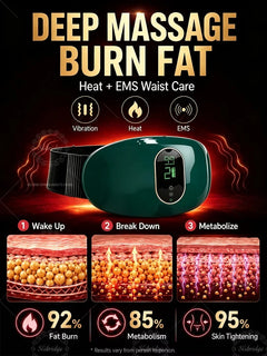 Slimming Belt Massager Electric Vibrating Men's Abdominal Flat Stomach Belly Fat Burning Slimming Belt for Women for the Stomach