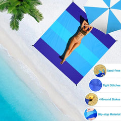 Beach Blanket, Waterproof and Sandproof Large 2-3 Adult Light Picnic