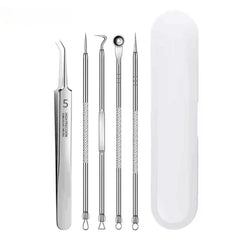 4-11Pcs Ingrown Hair Tweezers Acne Blackhead Removal Needles Black Dots Cleaner Deep Cleansing Pore Cleaner Face Skin Care Tools