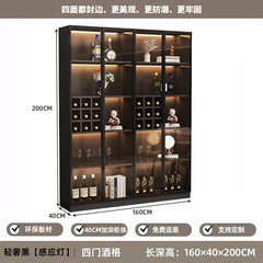 Mini Wine Cabinet Coffee Bar Cabinet for Living Room Home Decor Liquor Display Storage Furniture Wooden Beverage Cooler with