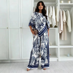 New Women Sets Spring Summer Boho Fashion Printed Matching Set Floral