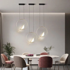 Rotatable Magpie Bird LED Pendant Light for Bedside Bedroom Indoor Gold Silver Hanging Lighting Chandelier Lamps Foyer AC85-265V