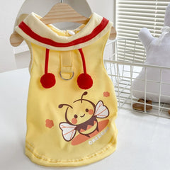 Cute Bee Clothes For Dog Summer Pink Yellow Luxury Pet Harness Vest Apparel For Puppies Small Medium Size Designer Chihuahua Pug