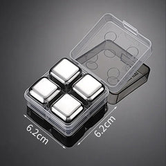 Reusable Whiskey Stones Stainless Steel Ice Cubes Quick-Freeze Wine Cooler Food Grade Metal Pellets Beer Cooler Bar Accessories