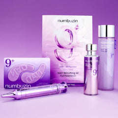 Numbuzin NO.9 NAD+Skincare Set - Retinal Volumetox Eye Cream, PDRN Glow Boosting Toner, BIO Lifting-sil Essence & Full Face Mask