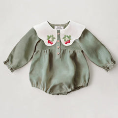 0-2y Baby Girls Clothes Cotton Linen Sleeveless Infant Girl Rompers