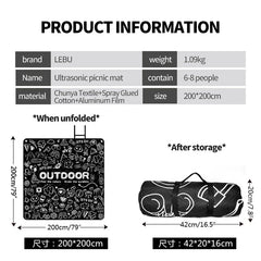 Camping Portables Picnic Mat Lawn Mat Thickened Moisture-Proof Outdoor