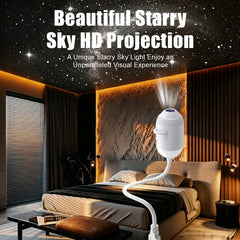 Holographic Night Light Projector Plug Play 2-in-1 Galaxy Star Ocean Projector 360 Rotated Usb Powered Ceiling Light For Bedroom