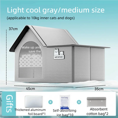 Cat Air Conditioning House with Frame Summer Cat Cooling House Cat Ice
