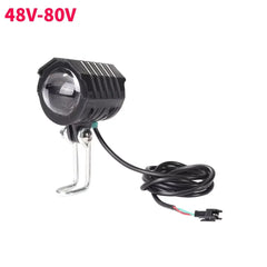 Ebike E-Bike 36V 48V 60V 80V Electric Bicycle Light with Horn Waterproof Scooters Motorcycle Headlight Horn Set Front Headlight